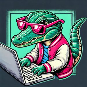 Maitre Lacoste sur son ordinateur crée des site internet pour vous