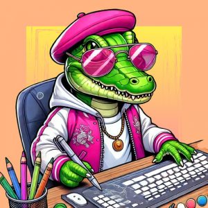 Maitre Lacoste crée des design dans son bureau